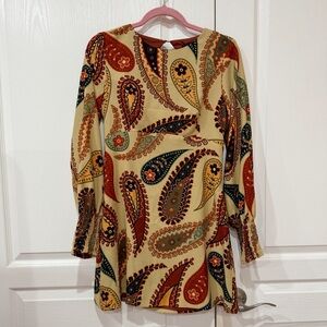 SOLD ❤️ Zara Paisley Long Sleeve Dress